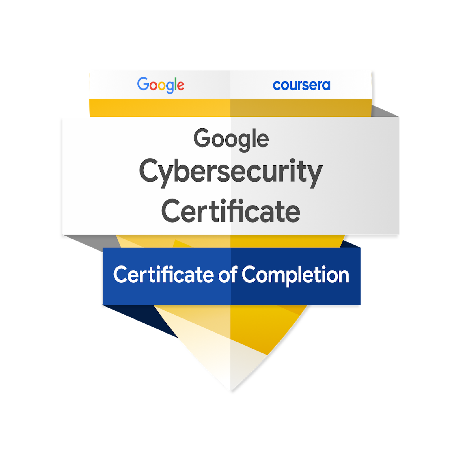 Google Cybersecurity Certificate of Completion badge